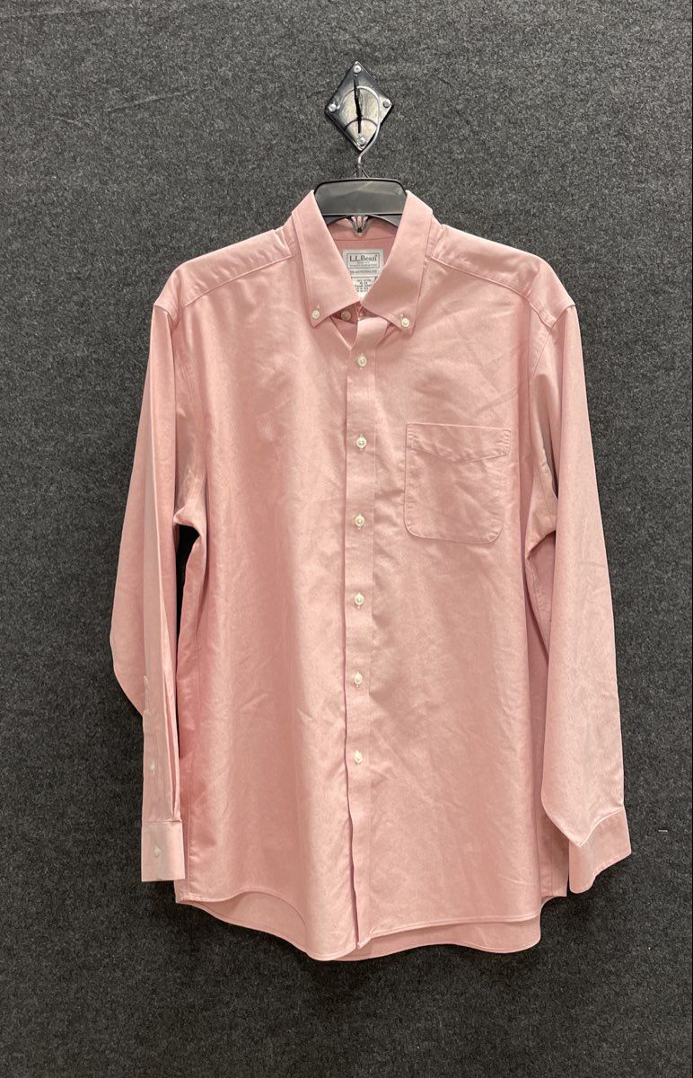 L.L. Bean Men's Pink Traditional Fit Cotton Oxford Button Down Shirt Sz 16-34