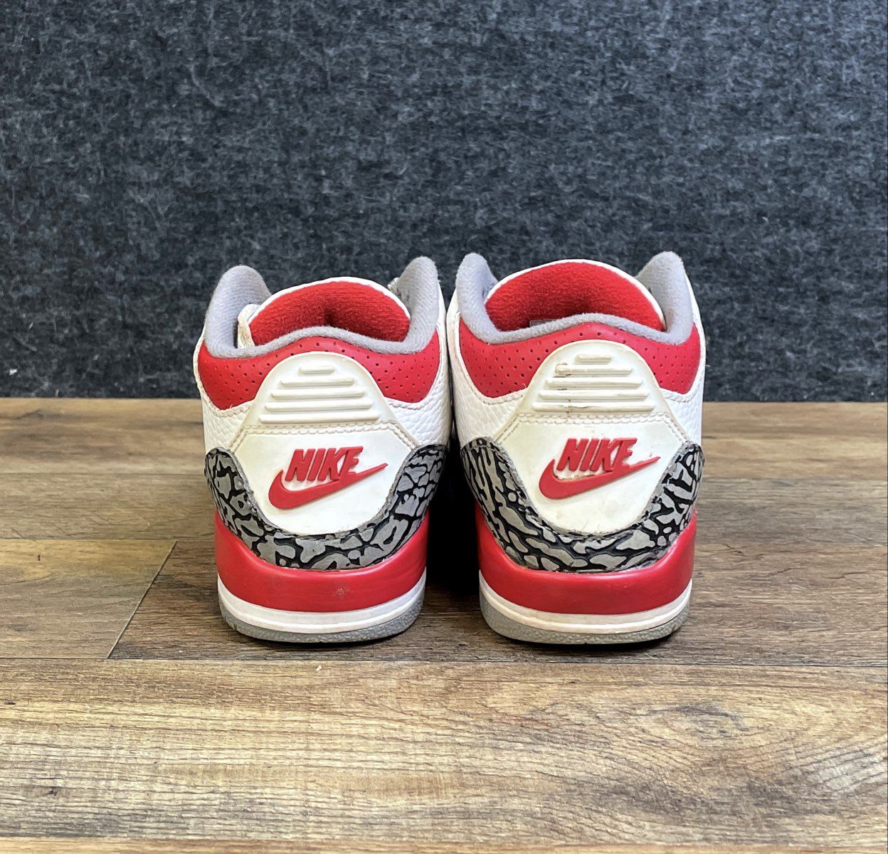 Nike Air Jordan 3 Retro Fire Red White Black Toddler Sneakers Size 13.5C