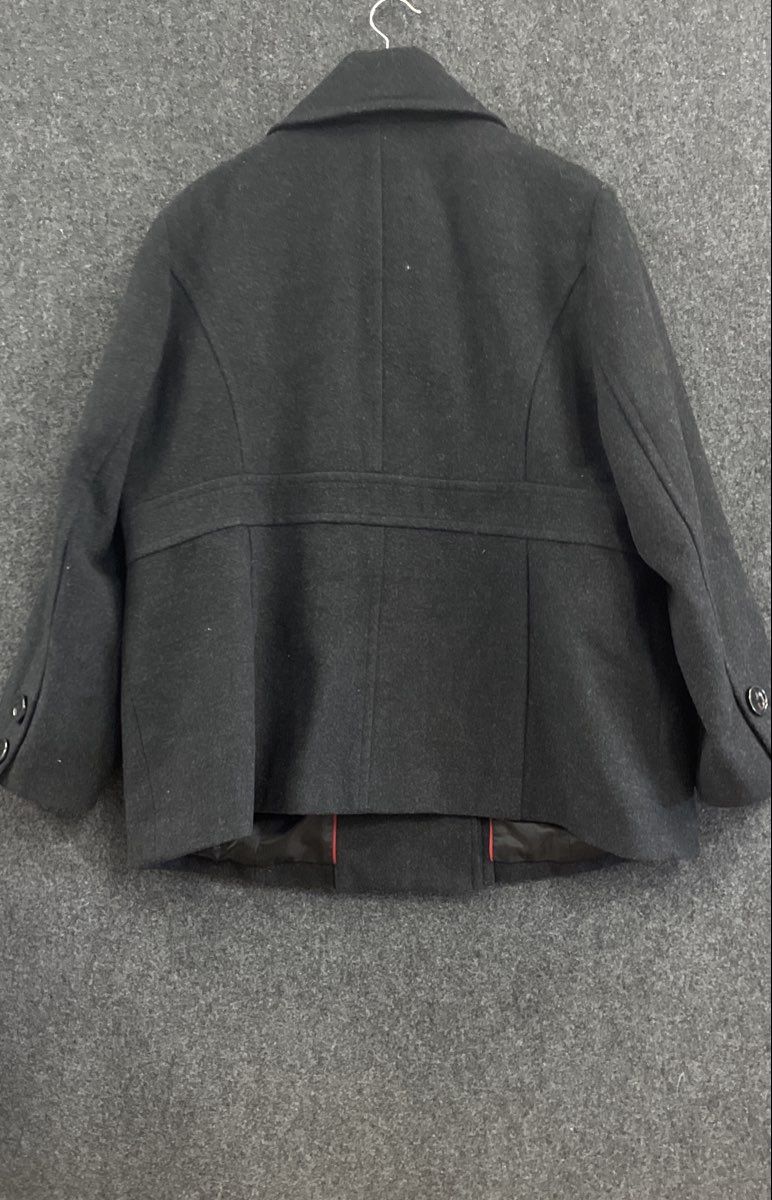 Lane Bryant Women's Charcoal Wool Double Breasted Peacoat Jacket Sz 18/20