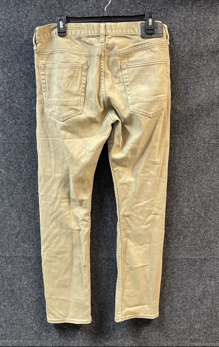 Pacsun Men's Slim Fit Pants Tan Khaki 5-Pocket Cotton Blend 34x32
