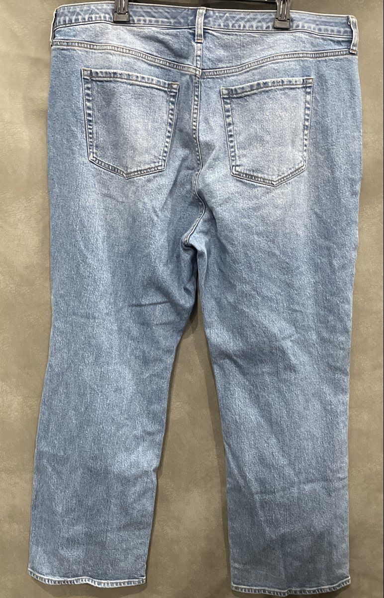 Torrid Women's High Rise Baggy Straight Blue Distressed Jeans Sz 18R