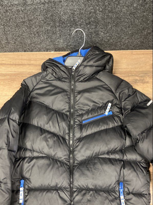 Hawke & Co. Sport Boys' Black Down Filled Puffer Jacket Hooded Sz 18/20