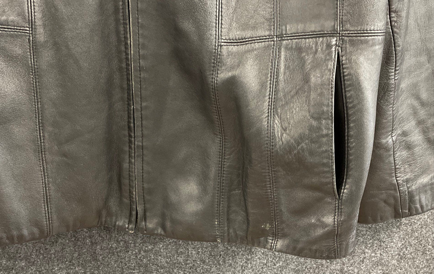 Covington Women's Black Leather Zip Up Mock Neck Plus Size Jacket Sz 20-22W