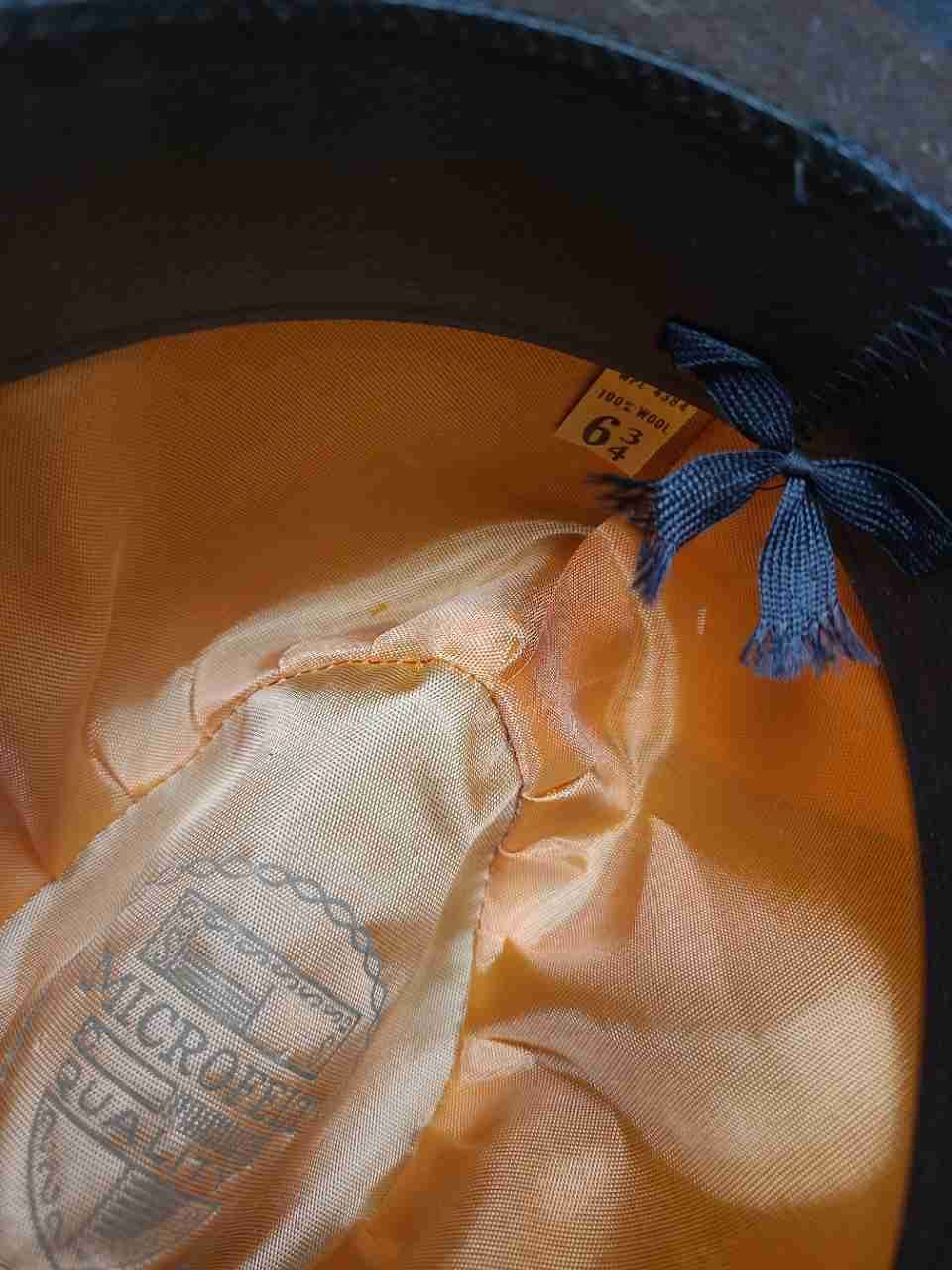 Vintage Microfelt Progress Men's Brown Wool Felt Fedora Hat Sz 6 3/4
