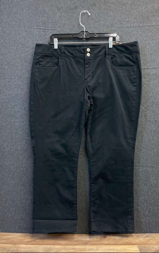 American Eagle Women's Artist Crop Black Low Rise Stretch Jeans Sz 18 NWT