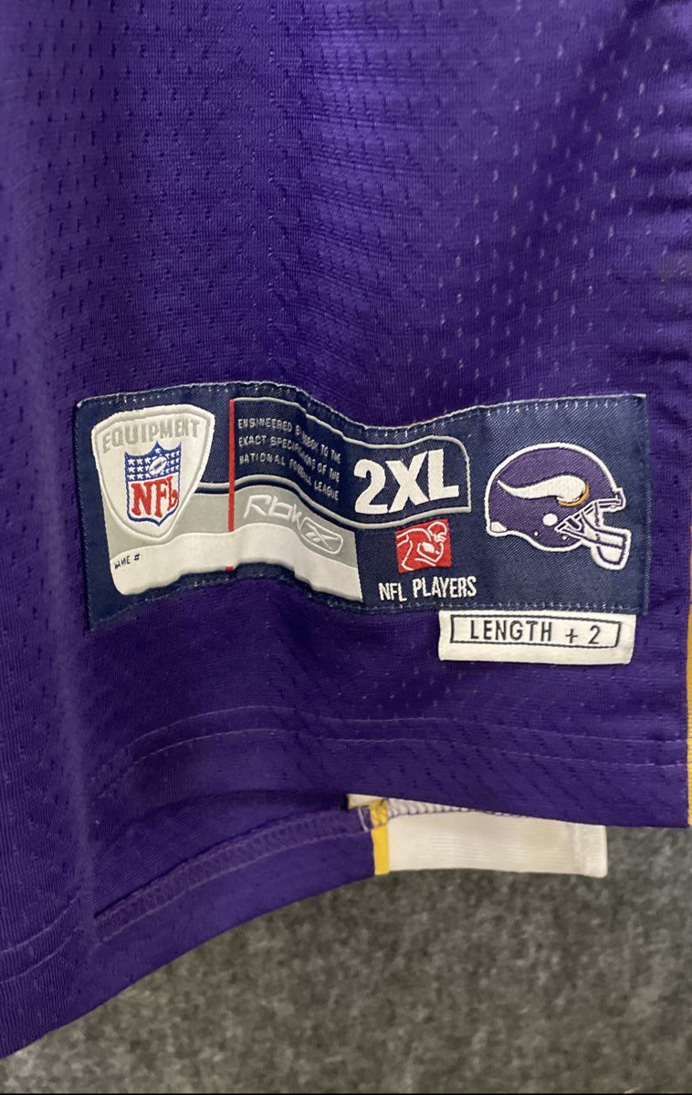 Minnesota Vikings Adrian Peterson 28 Reebok NFL Equipment Jersey Purple Sz 2XL