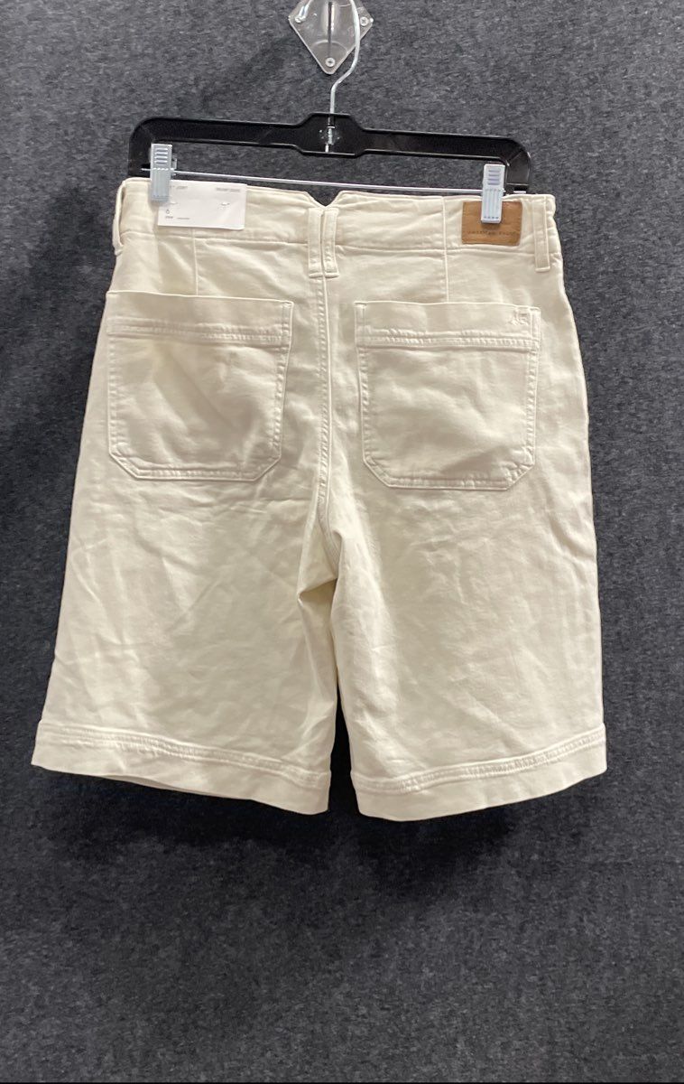 American Eagle Women's Beige 11" Jort High-Rise Dreamy Drape Shorts Sz 6 NWT
