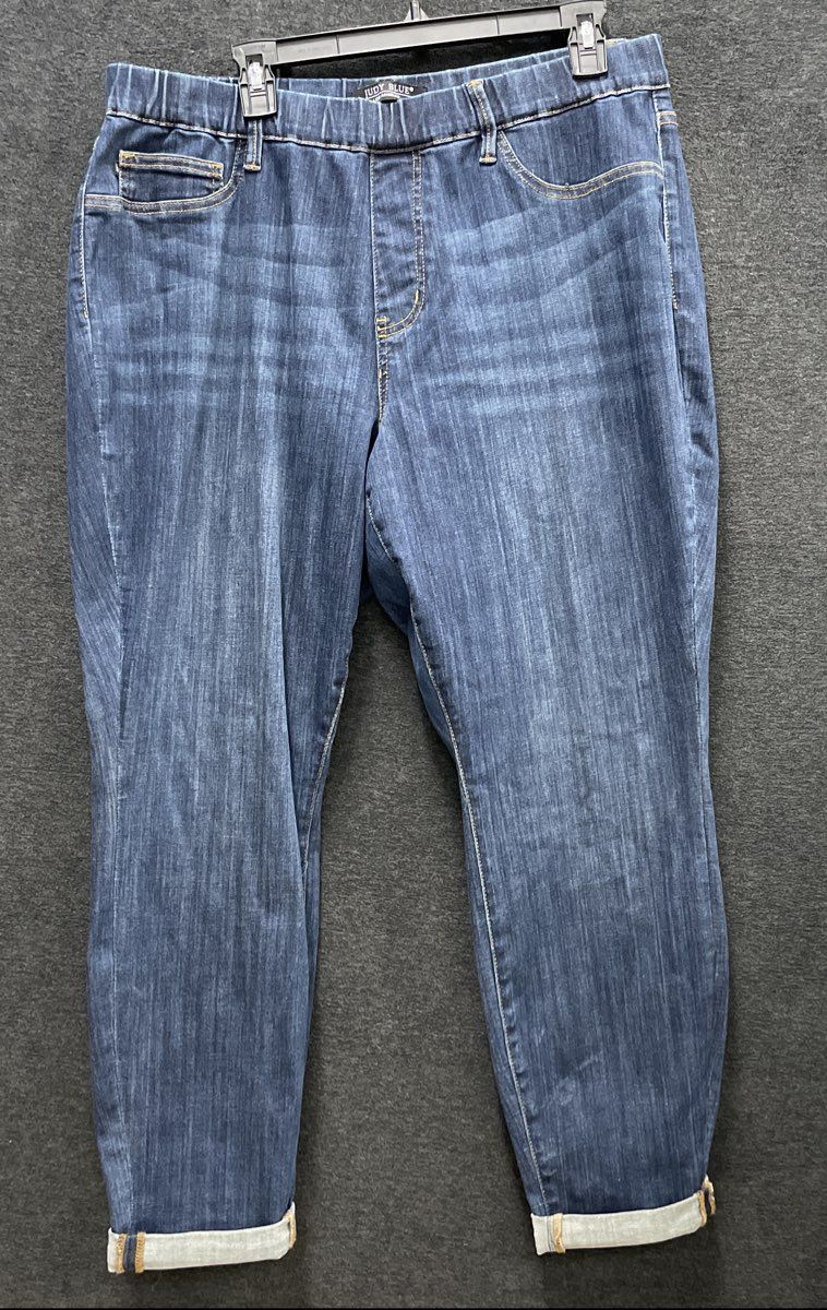 Judy Blue Women's Pull On Skinny Jeans Dark Wash High Rise Stretch Sz 18W