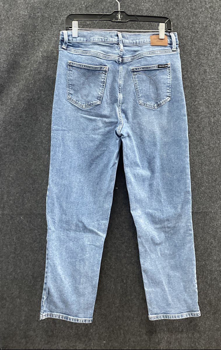 Calvin Klein Women's Blue High Rise Straight Leg Denim Jeans Sz 10