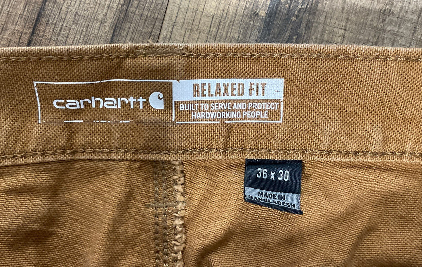 Carhartt Men's Rugged Flex Rigby Dungaree Pants Carhartt Brown Relaxed 36x30