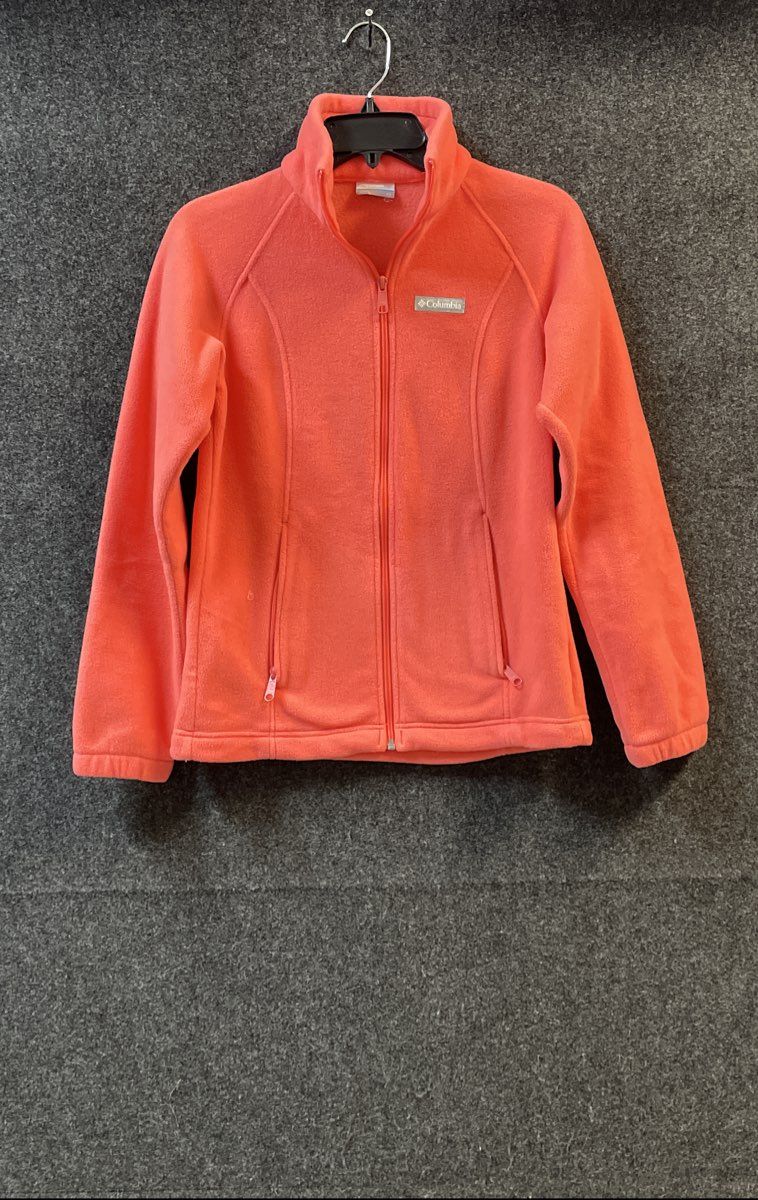Columbia Girls Benton Springs Full Zip Fleece Jacket Pink Sz XS