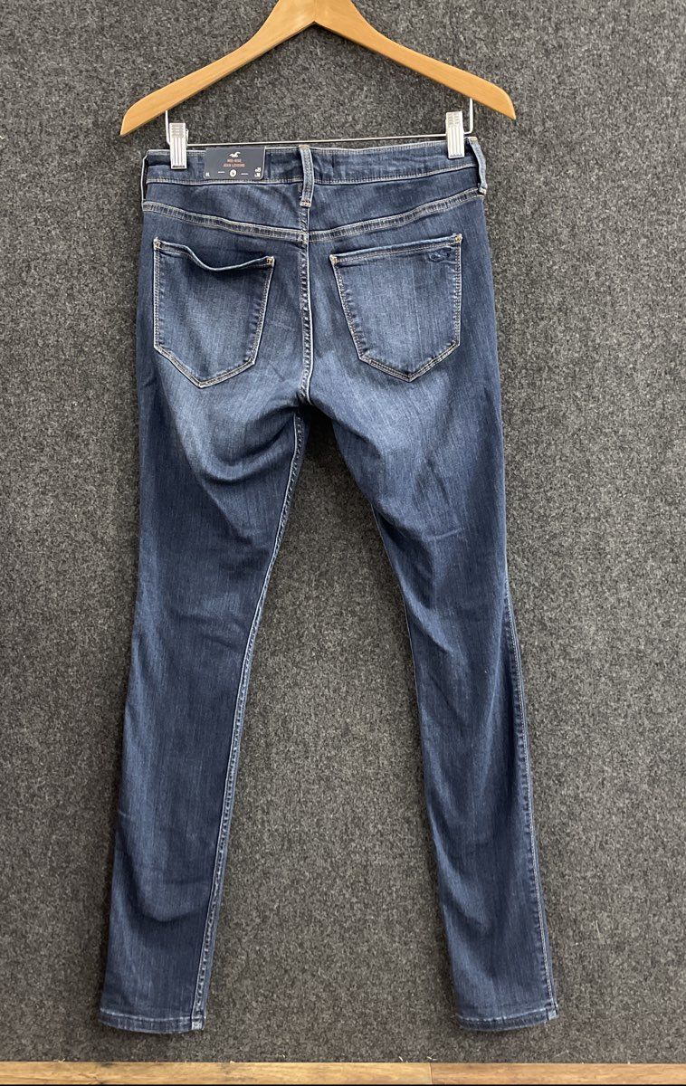 Hollister Women's Mid-Rise Jean Legging Dark Blue Advanced Stretch NWT Sz 9L