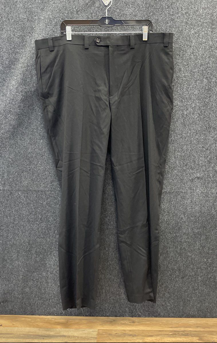 Lauren Ralph Lauren Men's Black Flat Front Stretch Dress Pants Size 42x32