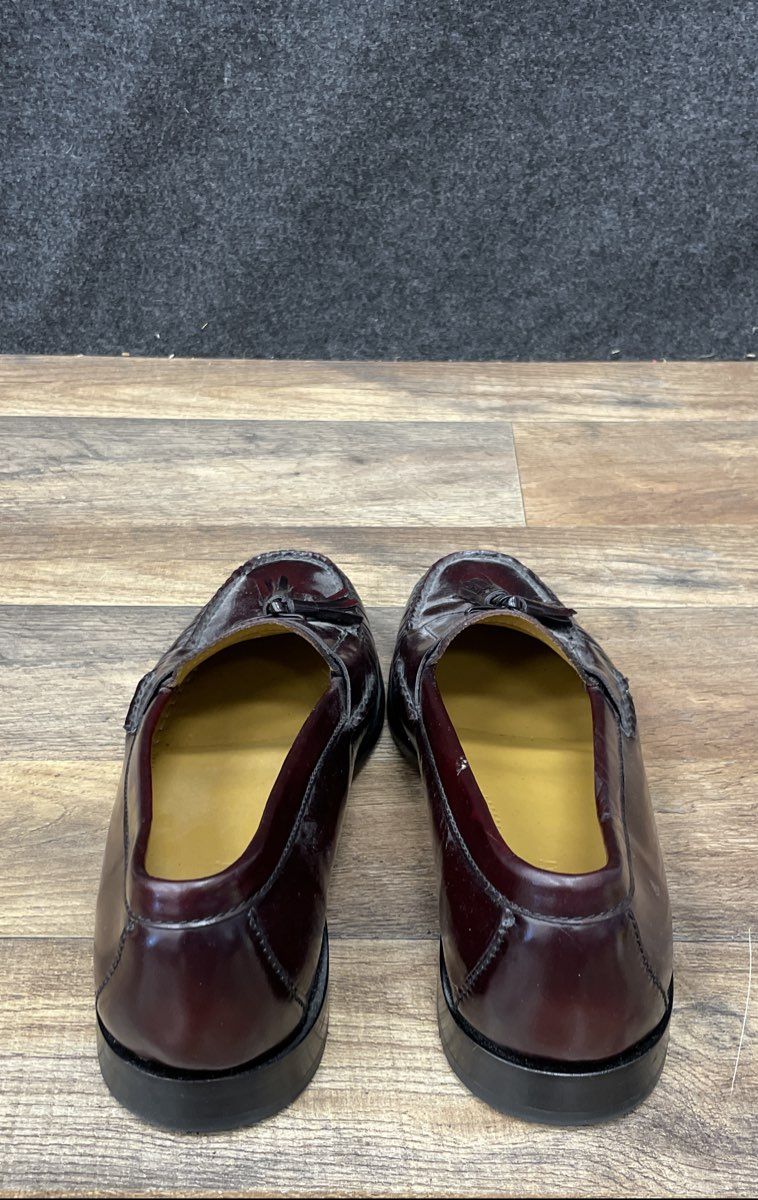 Cole Haan Pinch Tassel Burgundy Leather Loafers Men's Size 10
