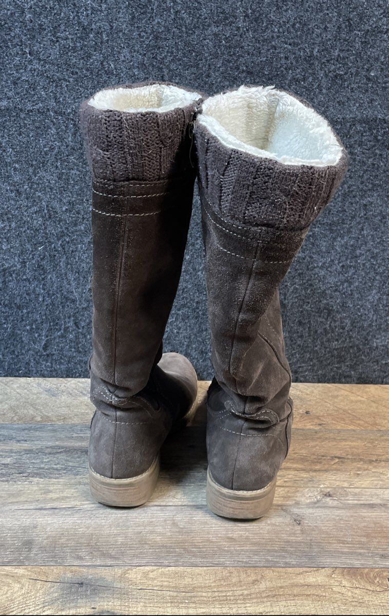 Autumn Brown Suede Sweater Cuff Knee High Boots Women's Size 7