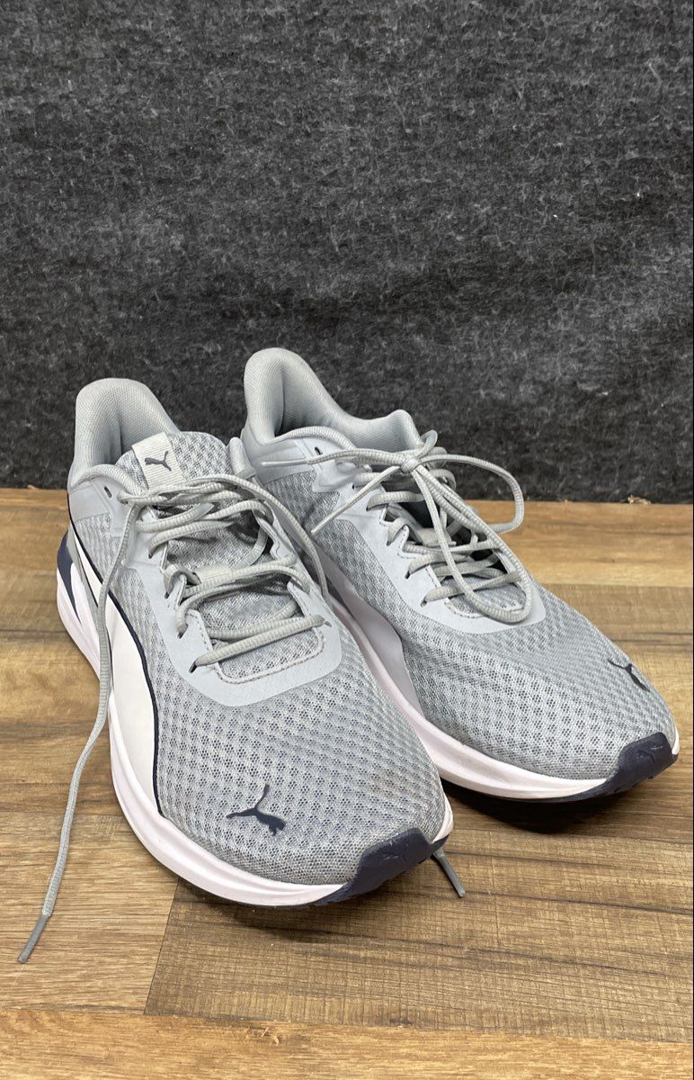 Puma Transport Modern Grey White Navy Running Shoes Men's Size 11