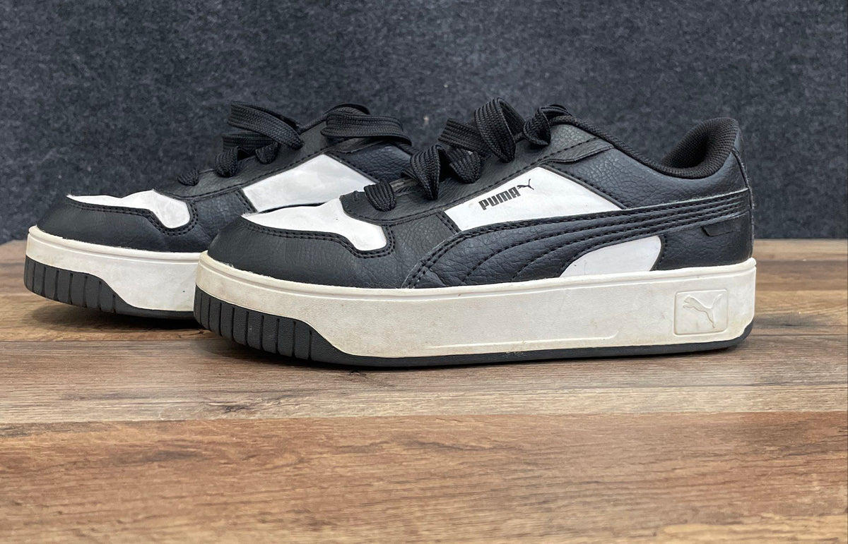 Puma Caven 2.0 Black White Kids Lifestyle Sneakers Size 2C