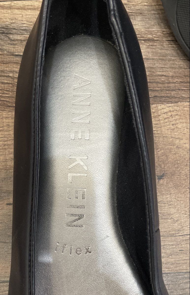 Anne Klein Rhea iFlex Black Croc Patent Ballet Flats Women's Size 8M
