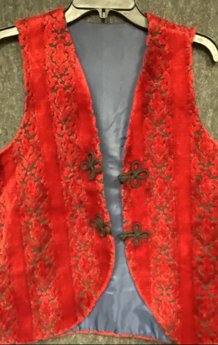 Women's Red, Black Unknown Vest - Size L