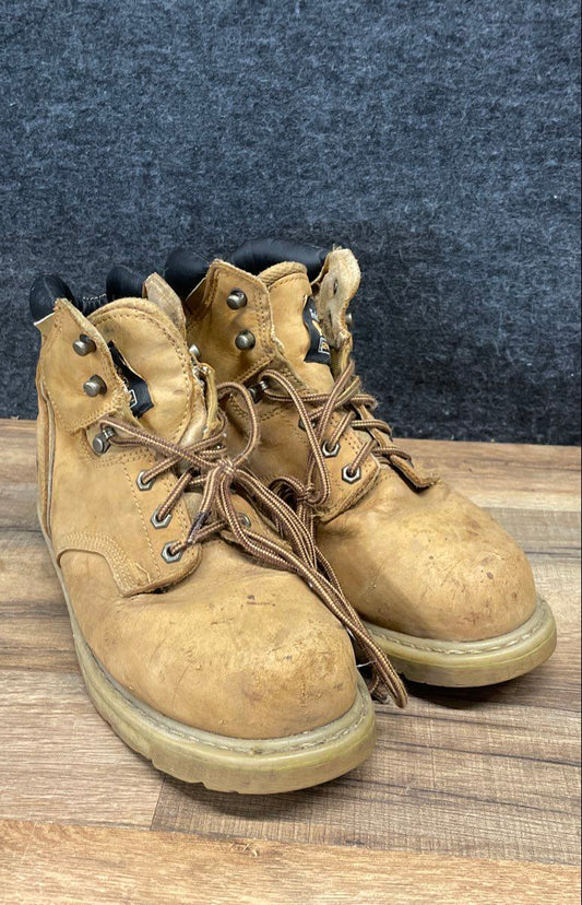 Timberland PRO Pit Boss 6" Steel Toe Brown Leather Work Boots Men's Size 9W
