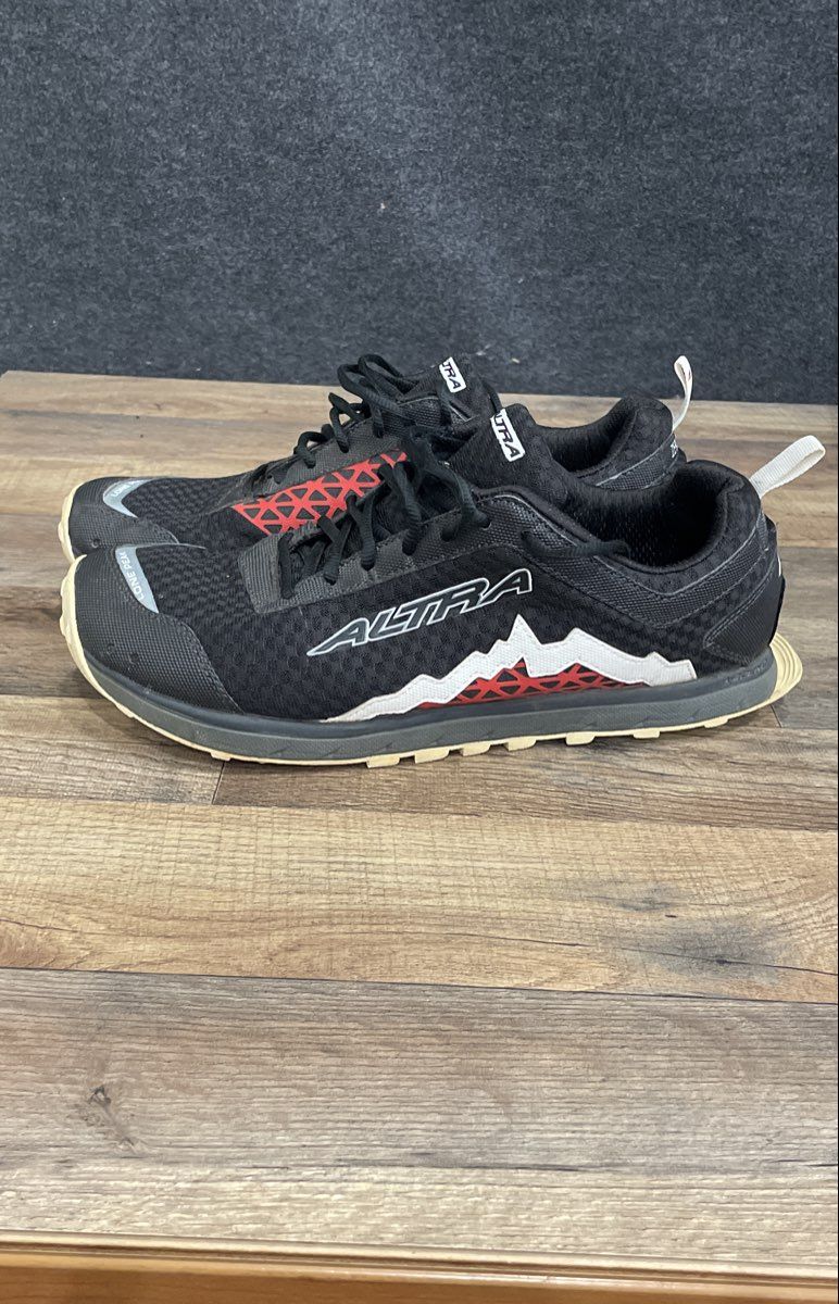 Altra Lone Peak 2.0 Black Red White Trail Running Shoes Men's Size 13