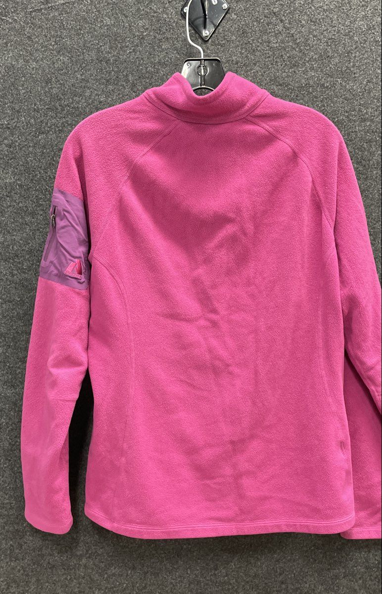 Eddie Bauer First Ascent Women's Magenta Mock Neck 1/4 Zip Fleece Pullover XL