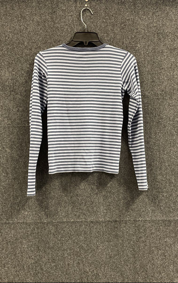 Brandy Melville Blue Striped Long Sleeve Shirt Women's Size Small