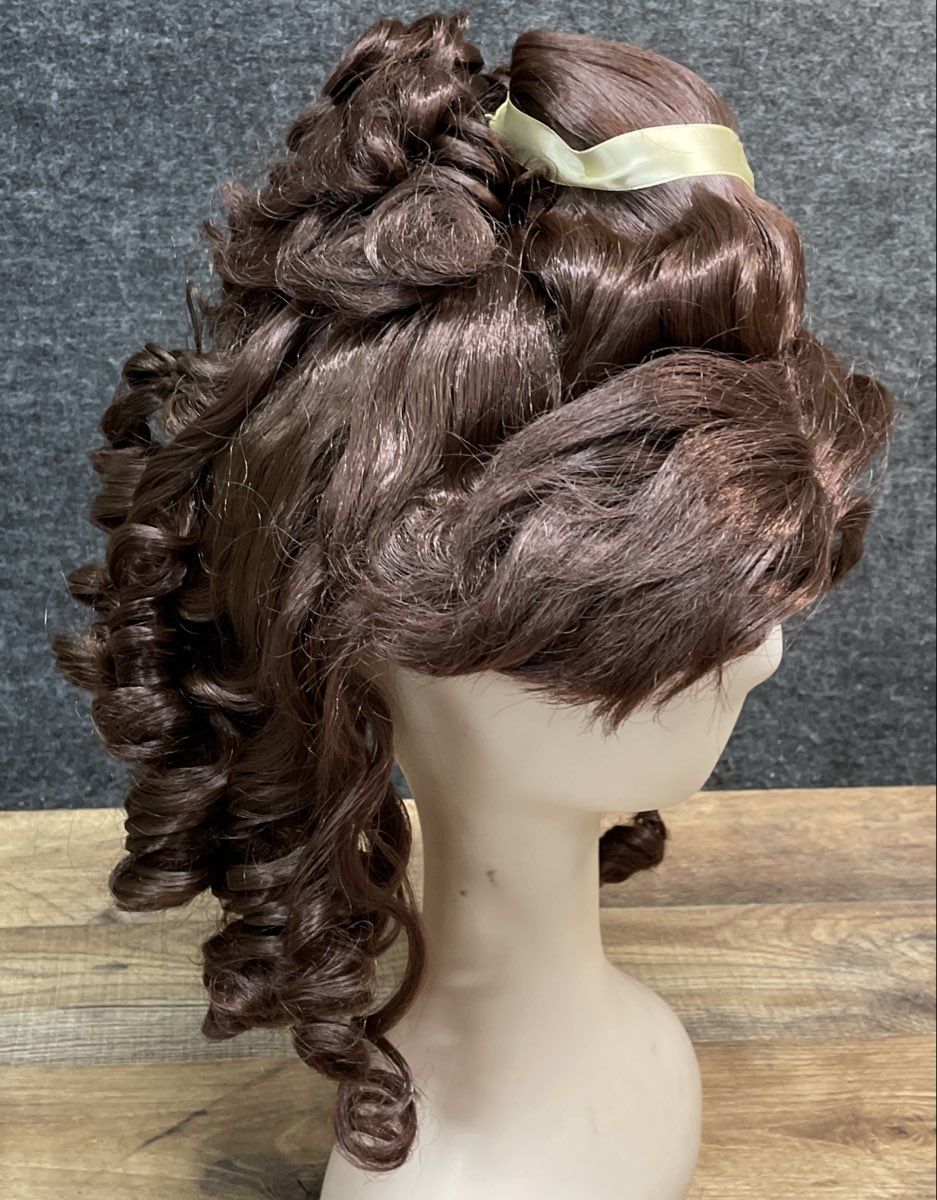 Disney Princess Belle Wig Brown Beauty and the Beast Costume Accessory Curls