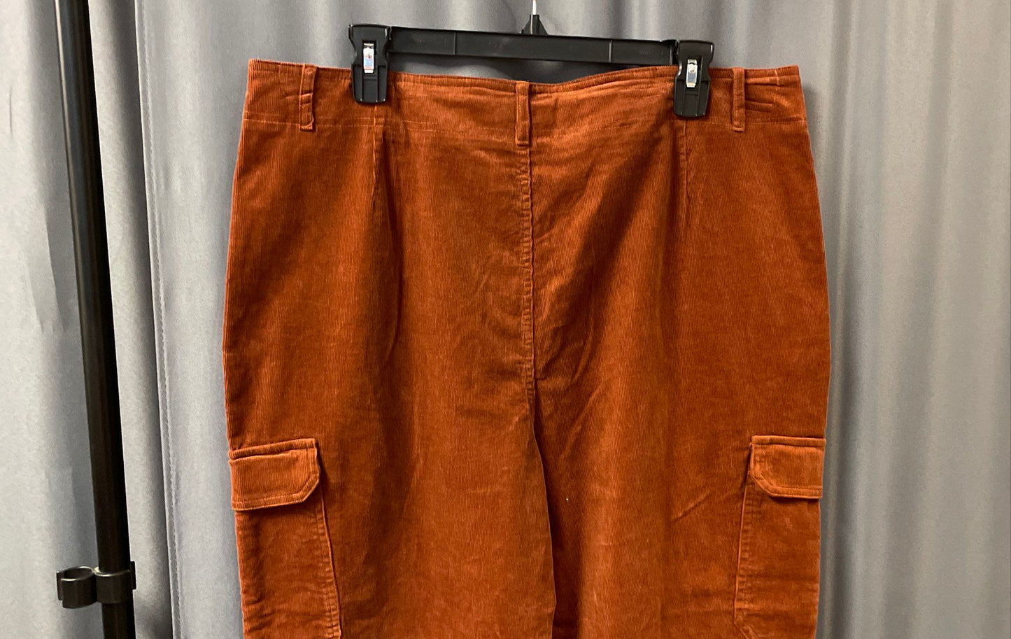 Nanette Lepore Women's Spice Brown Corduroy Cargo Pants NWT Size 14