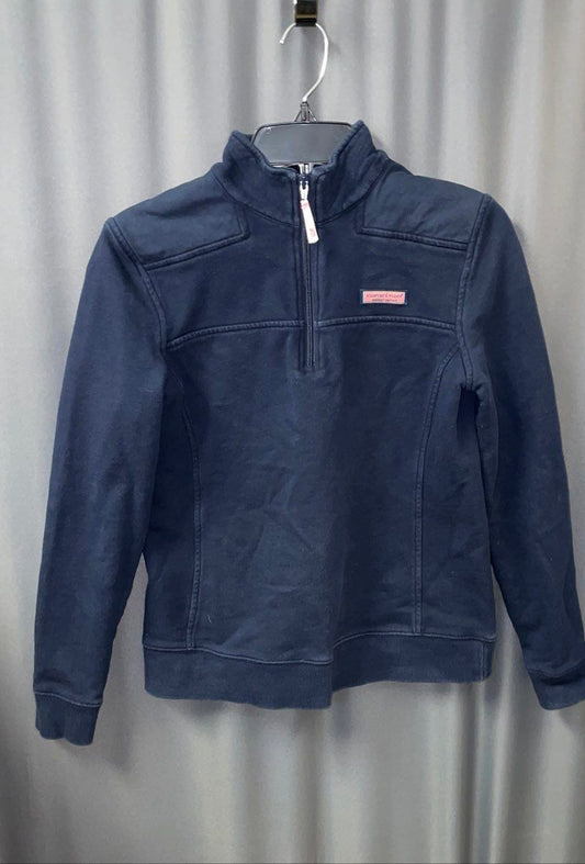 Vineyard Vines Women's Shep Shirt Navy Blue Pullover Sweatshirt Quarter Zip Sz S