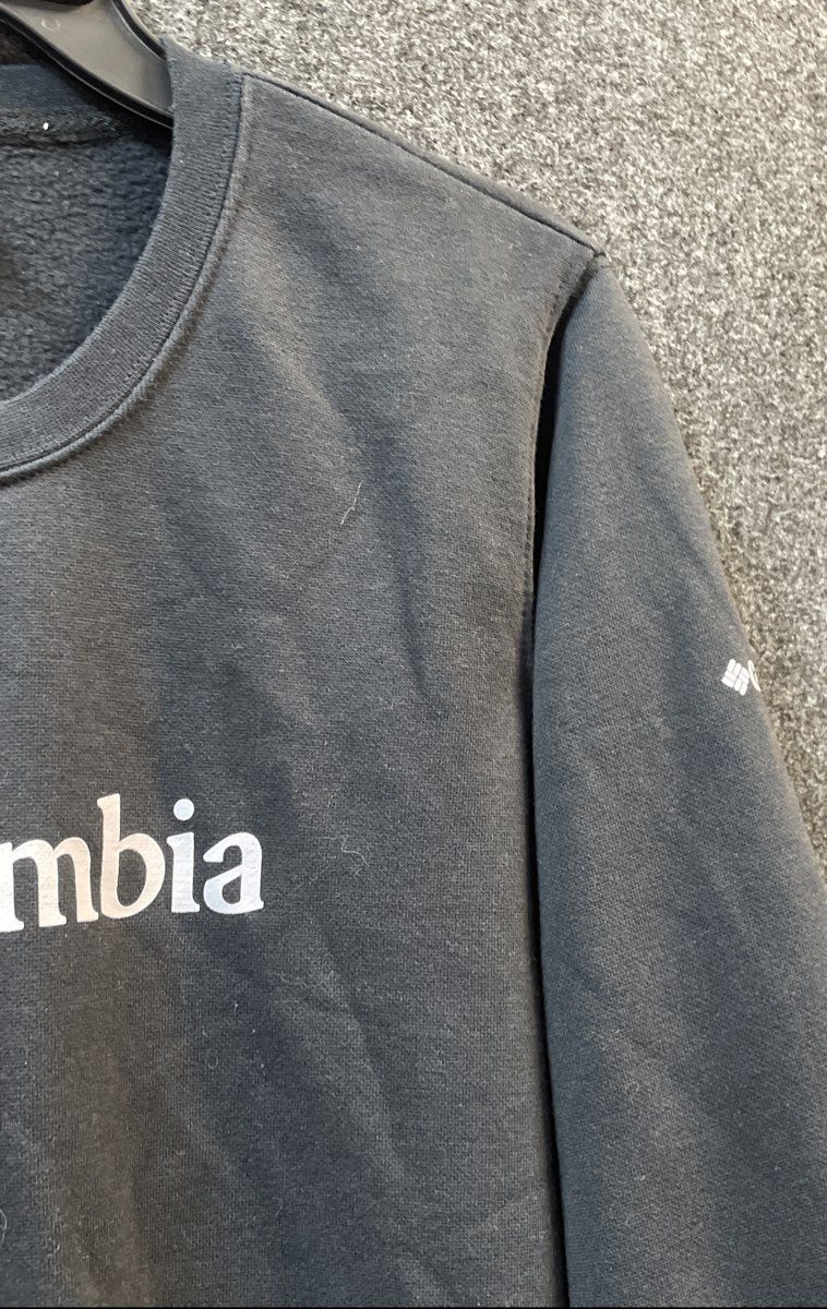 Columbia Women's Black Logo Crewneck Fleece Sweatshirt Sz 1X