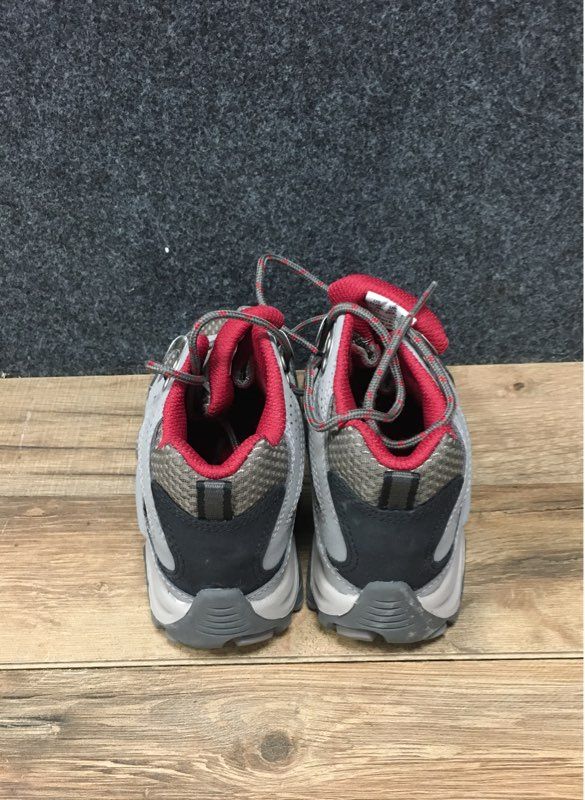 Merrell Moab FST Low Grey Black Red Kids Waterproof Hiking Boots Size 11.5W