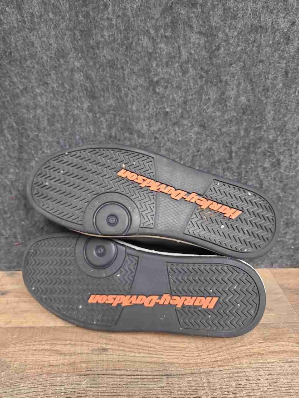 Harley-Davidson Watkins Black Leather Motorcycle Sneakers Men's Size 9.5