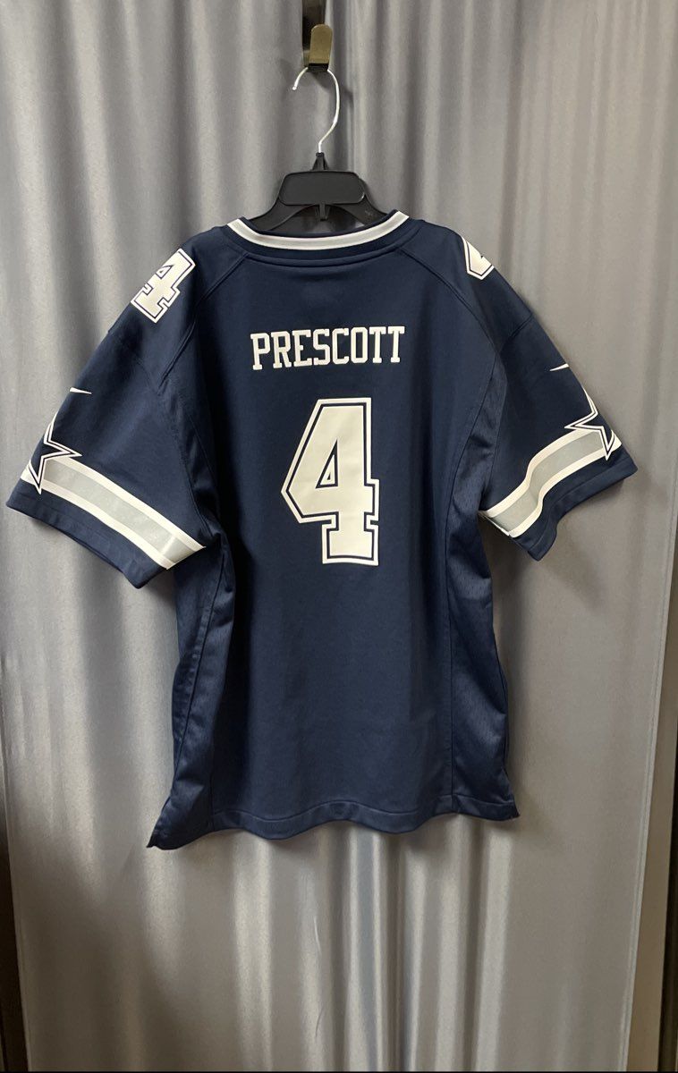 Nike Women's Dallas Cowboys Dak Prescott #4 Football Jersey Navy Blue XL 18/20