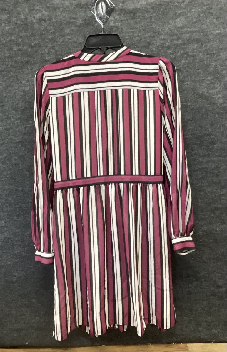 Michael Kors Women's Purple Striped Button Front Shirt Dress NWT Sz S