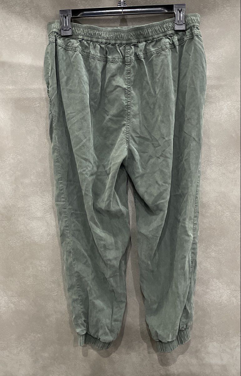Side Stitch Los Angeles Women's Green Lyocell Jogger Pants Sz PM