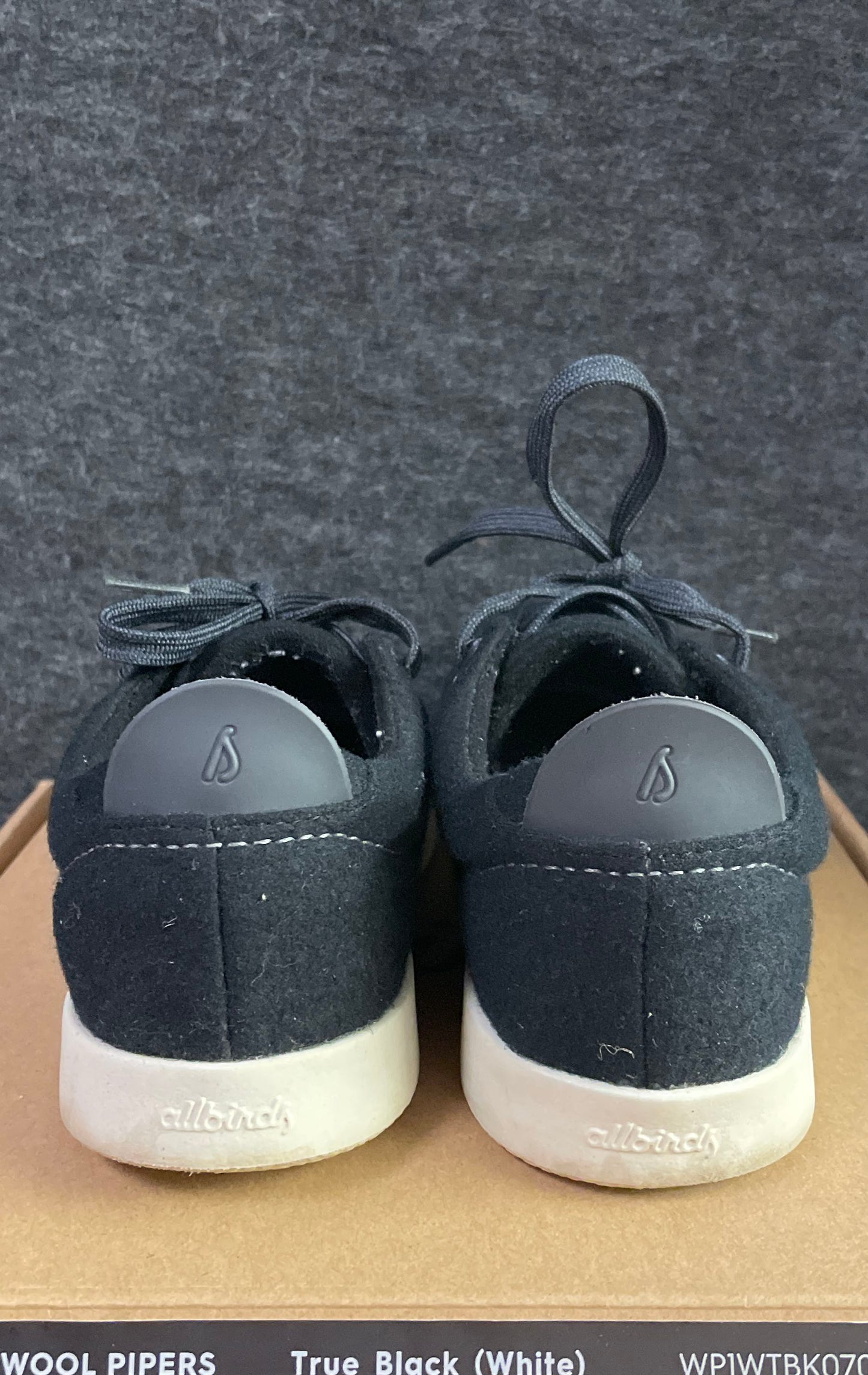 Allbirds Wool Pipers True Black Sustainable Sneakers Women's Size 7