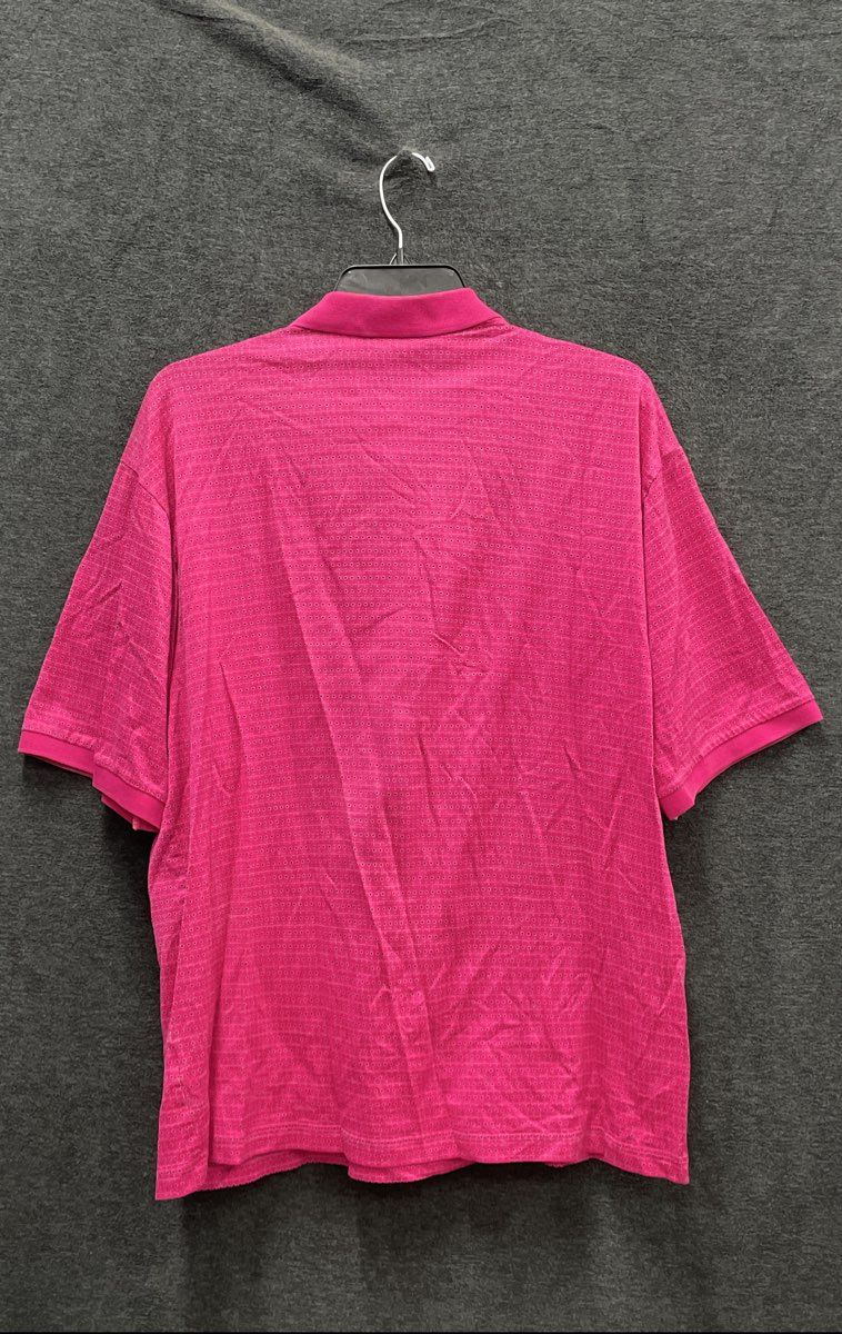 Bobby Jones Golf Polo Shirt Mens Size Large Pink Textured Knit Short Sleeve