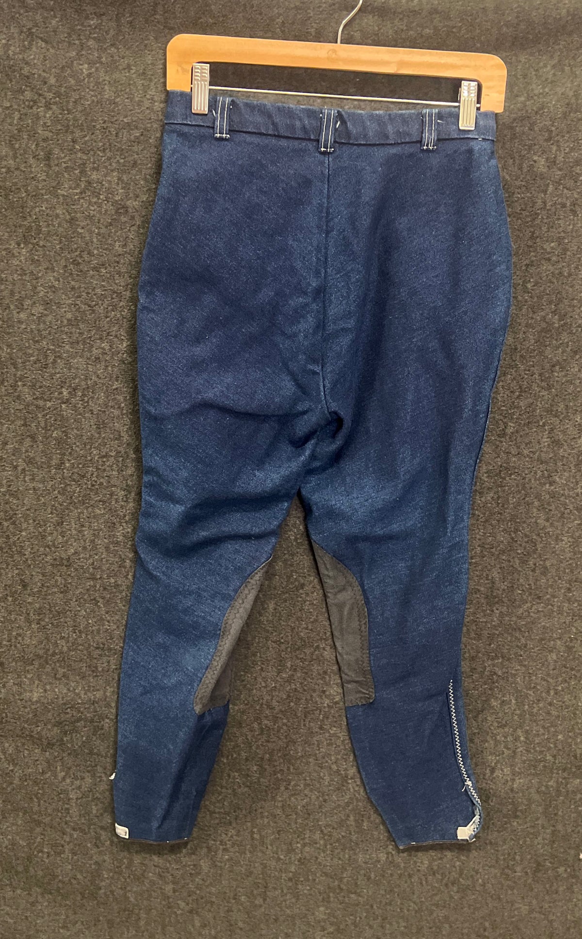 Vintage 90s Devon Aire Women's Zigzag Denim Riding Breeches Equestrian Pants 30L