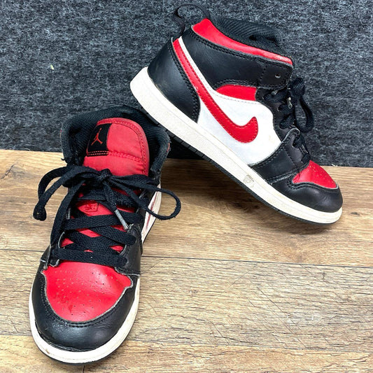 Jordan Air Jordan 1 Mid PS Black Gym Red White Sneakers Size 13C