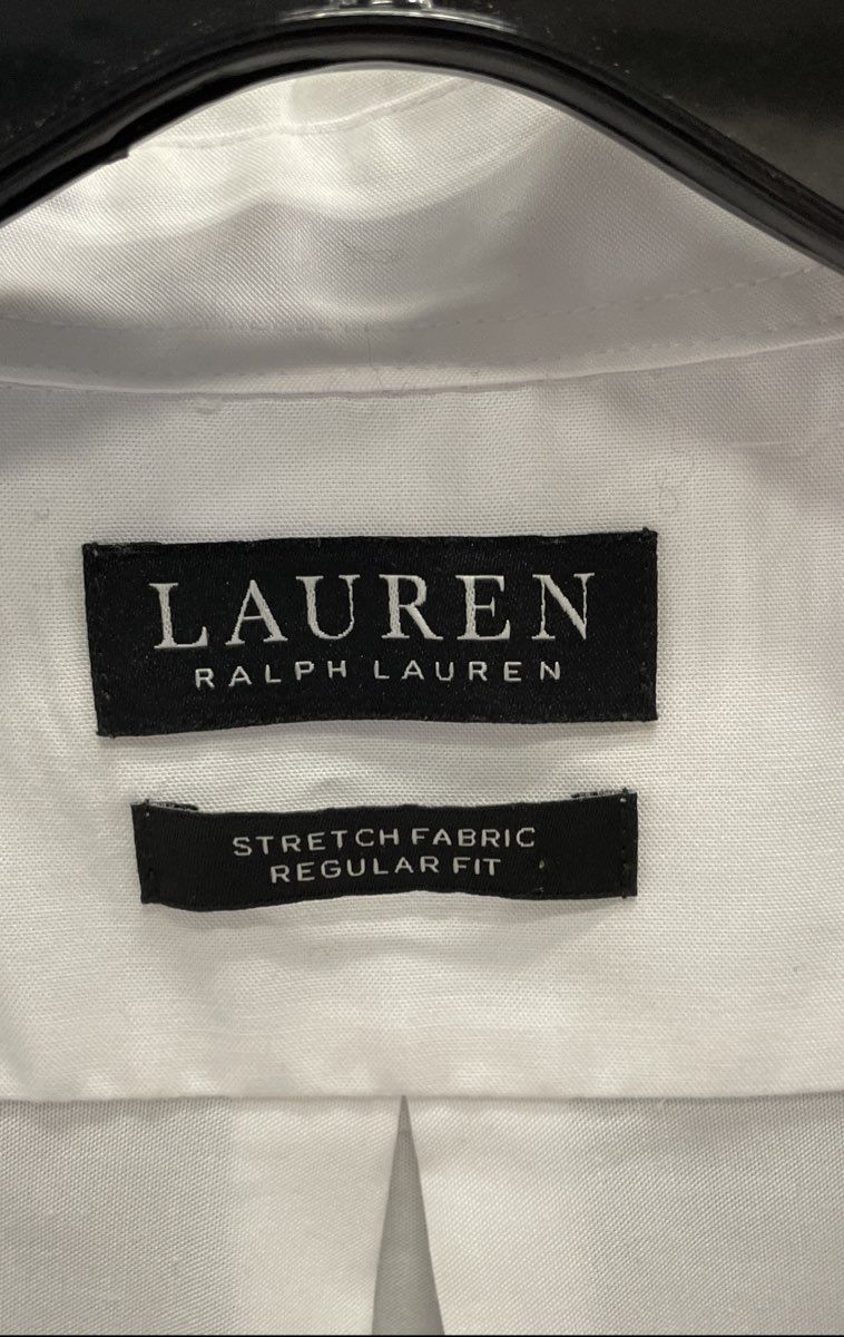 Lauren Ralph Lauren Men's White Long Sleeve Stretch Dress Shirt Sz 18 34/35 2XL