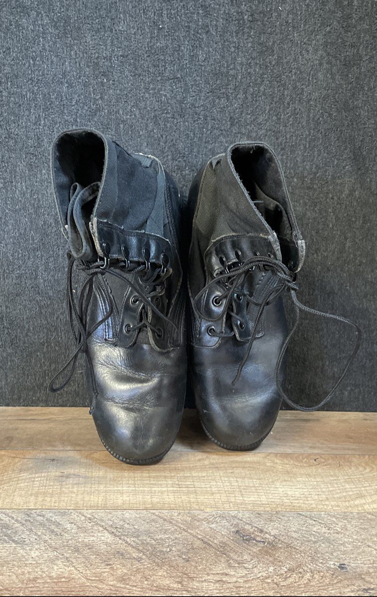 Vintage Ro-Search Black Canvas Leather Jungle Combat Boots Size 8.5R