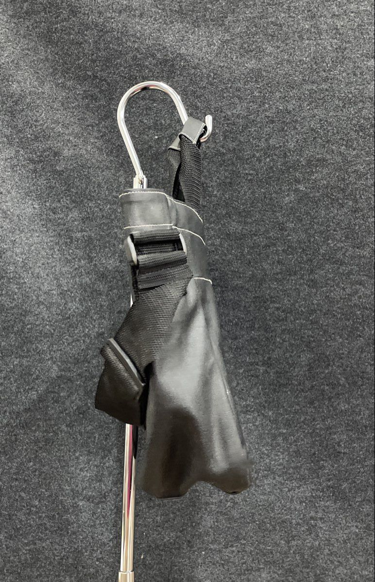 Unbranded Black Leather Large Metro Tote Shoulder Bag White Contrast Stitching