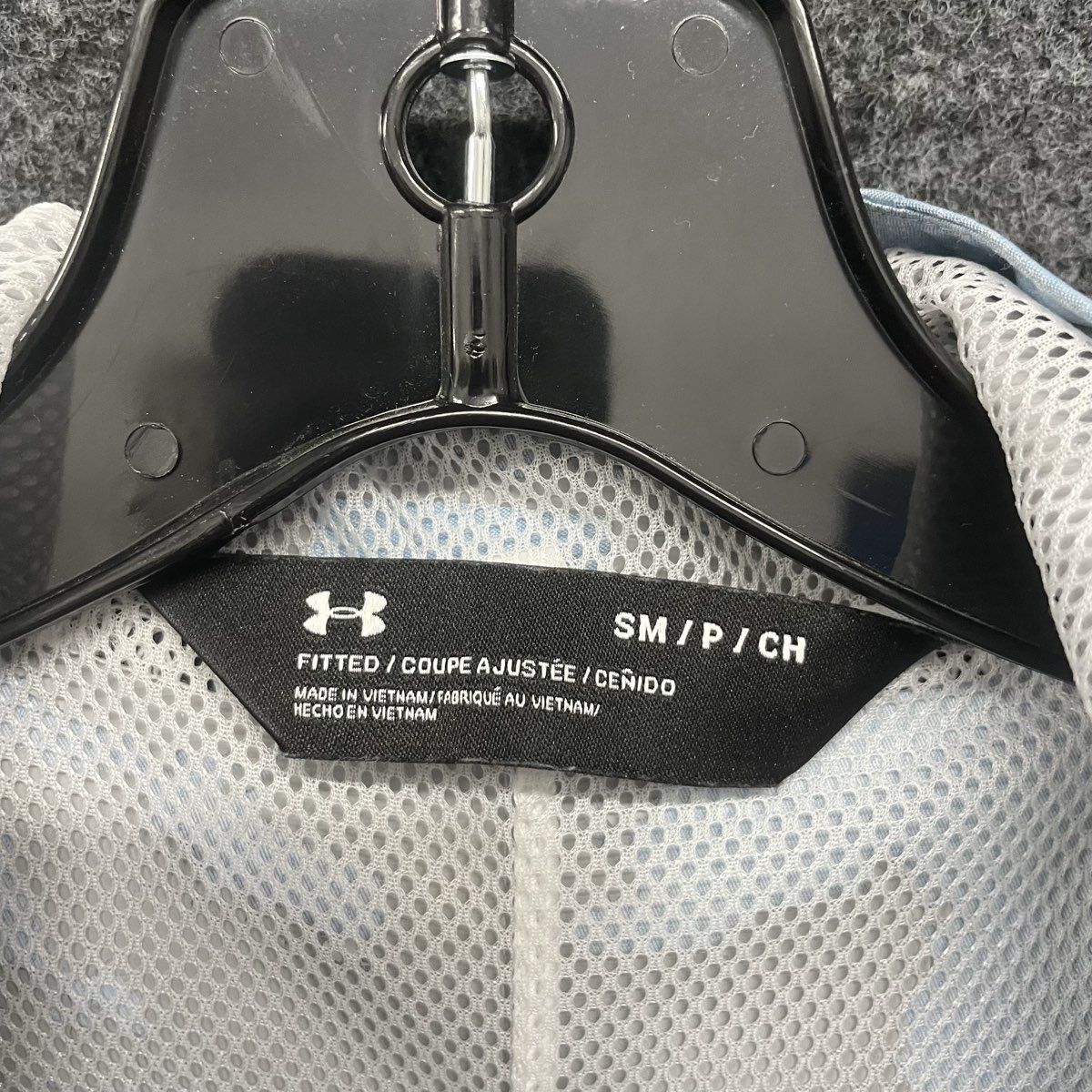 Under Armour Women's Forefront Rain Jacket Light Blue Full Zip Hooded Sz S