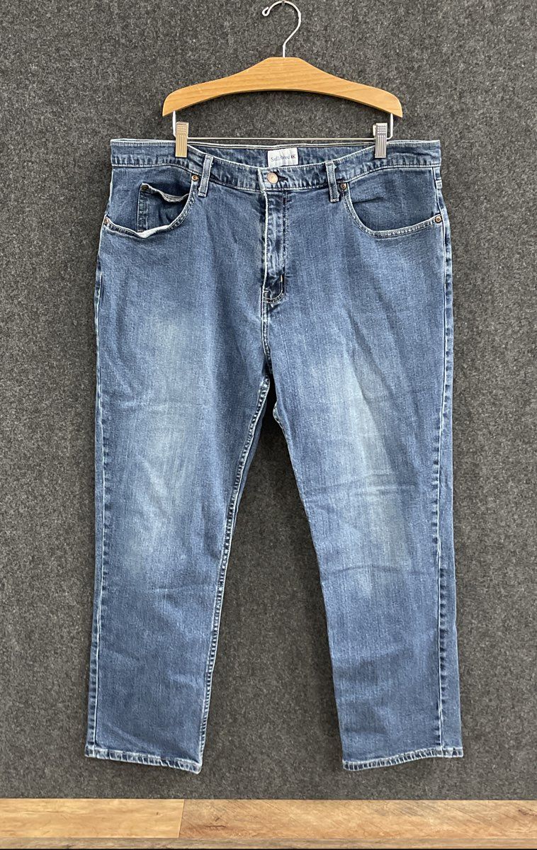 Saddlebred Men's Blue Tapered Fit Denim Jeans Sz 40x30