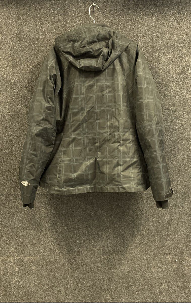 Columbia Women's Black Grid Plaid Omni-Heat Interchange Jacket Shell Sz XL
