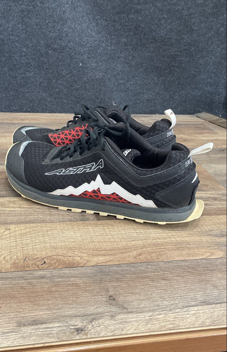 Altra Lone Peak 2.0 Black Red Trail Running Shoes Men's Size 13