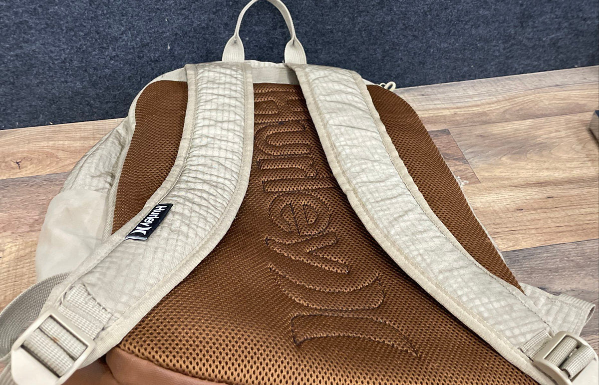 Hurley Cream Textured Multi-Pocket Large Backpack