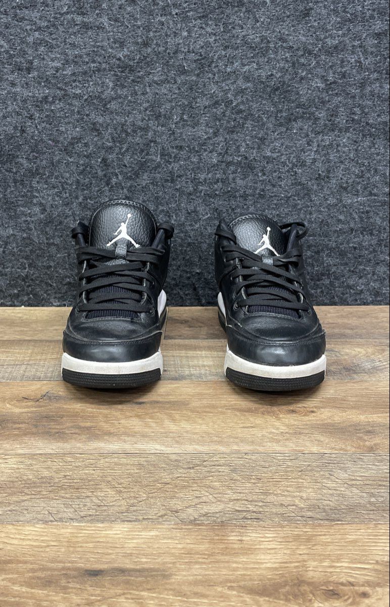 Nike Air Jordan Flight Origin Black White Leather Sneakers Youth Size 6Y