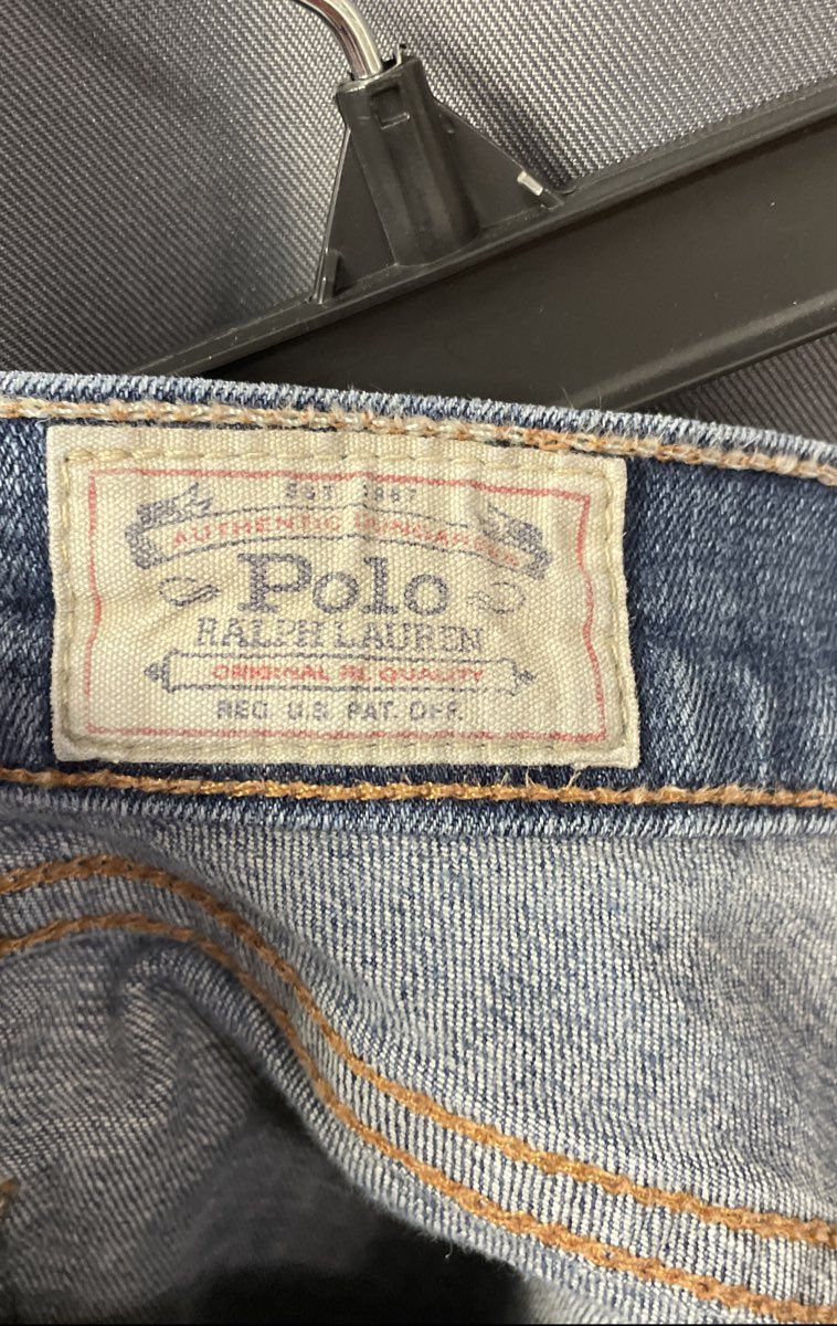 Polo Ralph Lauren Women's Tompkins Skinny Crop Jeans Blue Distressed Sz 26
